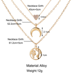 Load image into Gallery viewer, Moon &amp; Star Layered Necklace
