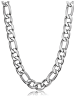 Load image into Gallery viewer, Men’s Chunky Silver-Tone Chain Necklace

