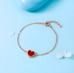 Load image into Gallery viewer, Minimal Black Heart Chain Anklet
