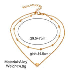 Load image into Gallery viewer, Double Layer Heart Pendant Necklace
